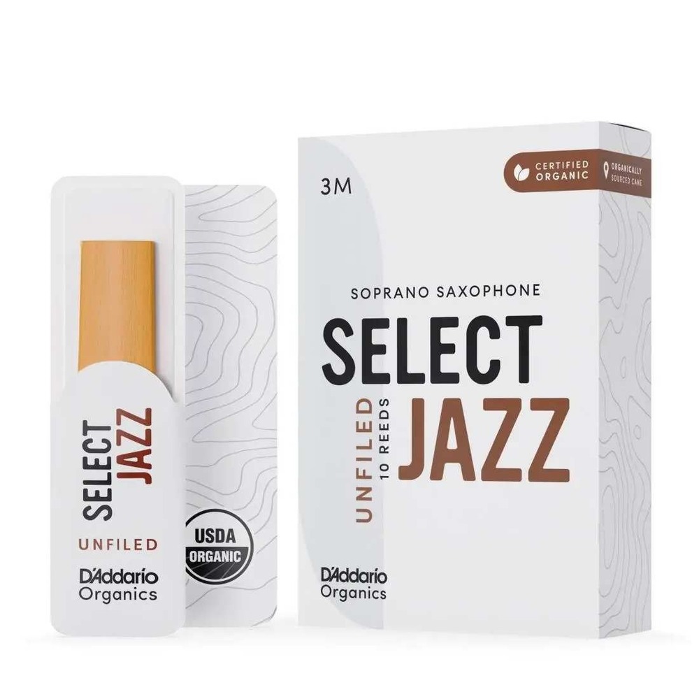 D'Addario Select Jazz Soprano Saxophone Reeds 2M Unfiled 10-Pack New